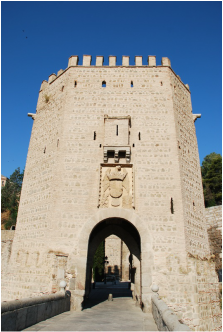 City gate of Toledo, in the region of Castile.